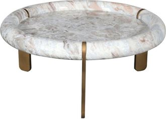 Signature Mesa de centro grande de mármol y metal PROSPER