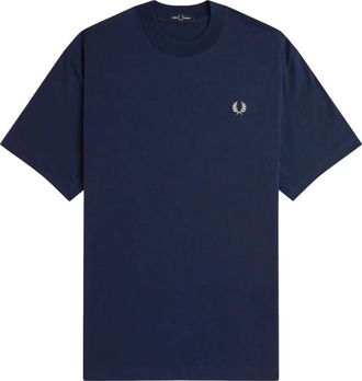 Fred Perry 1952 Embroidered Champion Tee - Heren - T-shirts - Blauw - L - Katoen - Tops