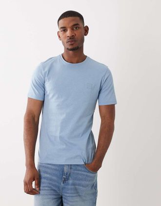 Boss Orange by Hugo Boss Hugo Boss - T-shirt vestibilit&agrave; classica azzurra-Blu