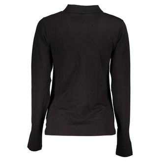 Tommy Hilfiger Long-Sleeve Cotton Blend Polo Shirt - Black