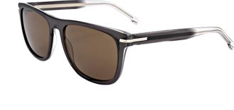 HUGO BOSS Mens 55mm Grey Sunglasses BOSS1626-S-KB7-55
