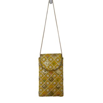 Generic Handcrafted Embroidered Sling Bag for Women, Designer Potli Style Crossbody Purse with Sequins & Thread Work, Lightweight Mobile & Essentials Pouch fo