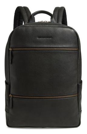 Johnston & Murphy Pebble Leather Backpack in Black at Nordstrom Rack