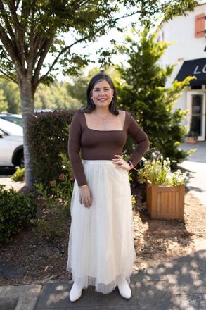 Compa&ntilde;&iacute;afant&aacute;stica Polka Dot Midi Skirt In Ecru