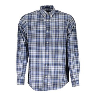GANT Casual Shirts, male, Blue, S, Blue Cotton Shirt