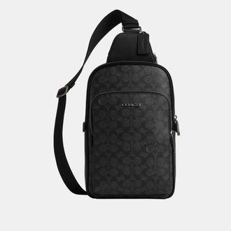 Coach Mens Ethan Pack in Signature Bag - Charcoal - One Size