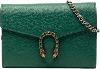 Gucci Pre-owned Cross Body Bags, female, Green, Size: ONE SIZE Pre-owned Dionysus Cross Body Bag