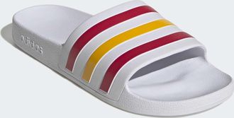 adidas Badesandale ADIDAS SPORTSWEAR AQUA ADILETTE, Gr. 40,5, cloud wei&szlig;, team power rot 2, crew gelb, Synthetik, Schuhe Badesandale, Badelatschen, World Cup