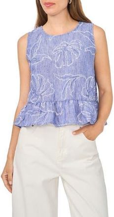 Vince Camuto Embroidered Shell in Base Blue at Nordstrom Rack, Size X-Large