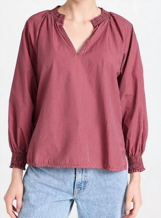 Nation Ltd Estelle Peasant Blouse In Burlesque