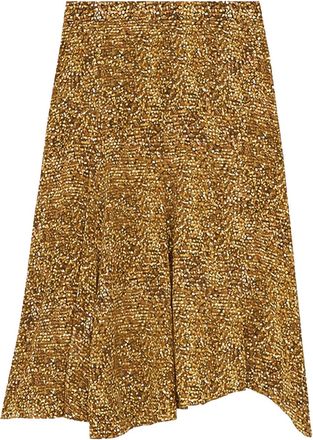 Isabel Marant sequin-pattern midi skirt - Yellow