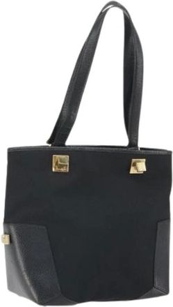 Ferragamo Pre-owned Tote Bags, female, Black, Size: ONE SIZE Pre-owned Canvas Tote Bag