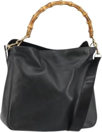 Gucci Pre-owned Vintage Leren Handtas - Dames - Vintage Handtas - Zwart - ONE Size - Leer - Vintage