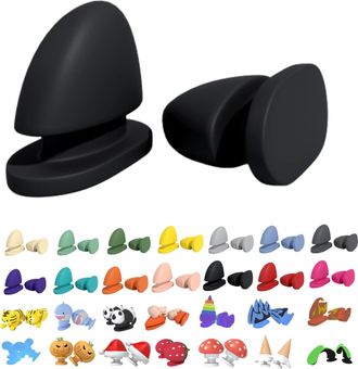 Generic Shark Slides Fins Ice Cream Cone, Cloud Shark Slipper With 3D Funny Fins Panda Strawberry Santa Hat Pumpkin Fire (Black, Adult, Women, One Size, Alpha