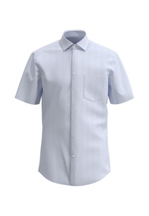 Seidensticker Businesshemd SEIDENSTICKER Regular, Herren, Gr. XL44, normale &Auml;rmell&auml;ngen, blau, 100% Baumwolle, gestreift, regular fit, gerader Abschluss, Hemden Bus