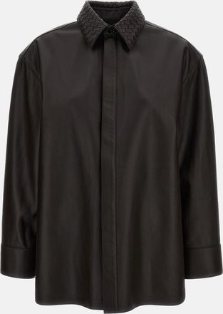 Bottega Veneta Camicia In Pelle Semi Lucida
