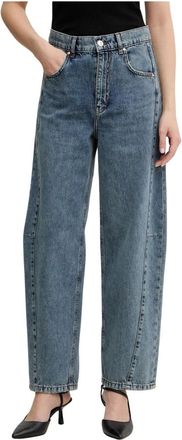 Oui Jeans, Dames, Blauw, S, Katoen, Balloon Jeans