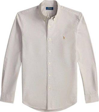 Polo Ralph Lauren Long Sleeve Sport Shirt - Heren - Casual Overhemden - Wit - 2XL - Katoen - Overhemden