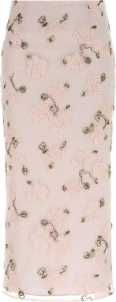 Rotate Gonna a matita con perline - Rosa