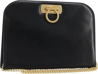 Ferragamo Pre-owned Shoulder Bag - Dames - Vintage Schoudertas - Zwart - ONE Size - Leer - Vintage