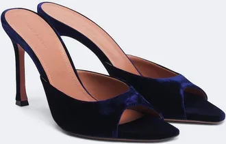 Amina Muaddi Alexa velvet mules