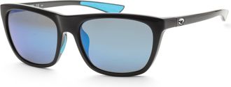 Costa Costa del Mar Womens 57mm Shiny Black Sunglasses