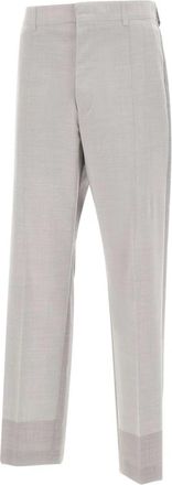 Maison Margiela Tailored Broeken - Heren - Straight fit broeken - Grijs - M - Wol - Broeken