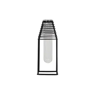 Foreside Home And Garden Black Metal & Glass Floating Test Tube Bud Vase at Nordstrom
