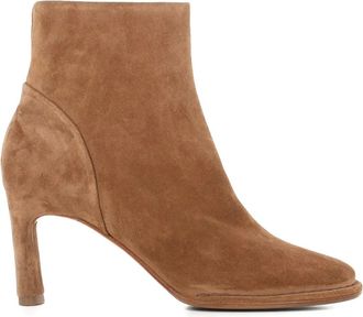 Del Carlo 75mm suede zip boots - women - Suede/Calf Leather/Rubber - 37.5 - Brown