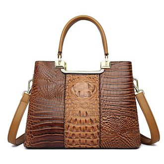 Generic Genuine Leather Satchel Handbag for Women Fashion Purse Top Handle Crossbody Bag Large Ladies Tote Shoulder Bags (Yellow)