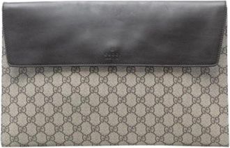 Gucci Pre-owned Clutches, female, Brown, Size: ONE SIZE Pre-owned Leather Clutch