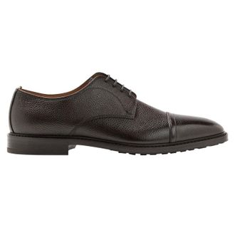 HUGO BOSS Heren Lisbon Leren Derby Schoenen (Bruin)