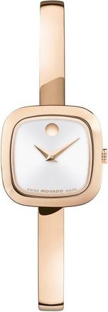 Movado Museum Cushion Bangle Watch, 21.50mm x 7.1mm in Silver at Nordstrom
