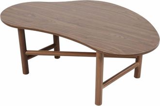 Oviala Mesa de centro con decoraci&oacute;n en melamina marr&oacute;n