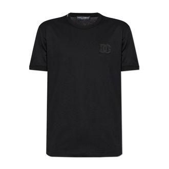 Dolce & Gabbana T-Shirts, male, Black, Size: 2XL Logo T-shirt