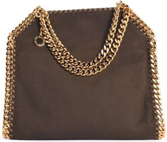 Stella McCartney Stella Mc Cartney Tote Mini Falabella mokka veganistische su&egrave;de tas