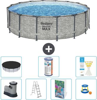 Bestway Piscina Bestway Steel Pro Max Redonda - 488x122 Cm - 8-piezas S541