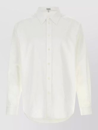 Loewe poplin shirt long sleeves buttoned cuffs hem
