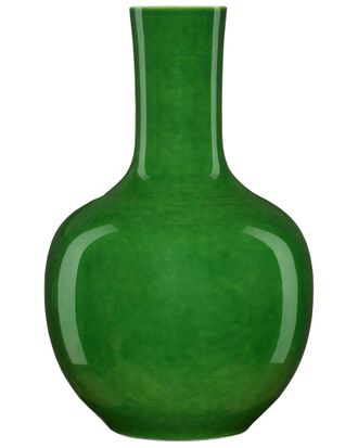 Currey & Company Handmade Imperial Green Long Neck Vase