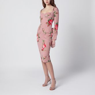 Dolce & Gabbana Bouquet rose print sheath dress