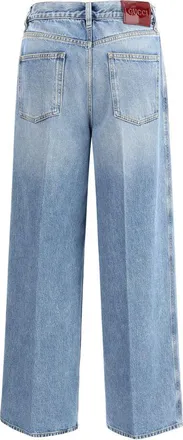 Gucci Womens Light Blue Cotton Jeans Denim Clothing