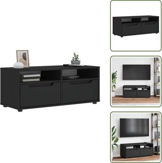 vidaXL Armadio hi-fi - vidaXL Mobile TV VISNES Nero 100x40x38 cm in Legno Multistrato - Mobile in legno