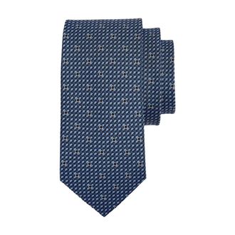 Ferragamo Cravatta Stampa Gancini Catena - male - Ferragamo - Ties - Multicolor - ONE SIZE - Accessories