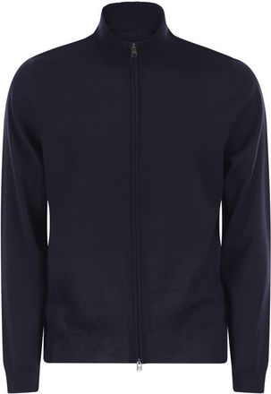 HUGO BOSS Virgin Wool Knitted Cardigan With Zip