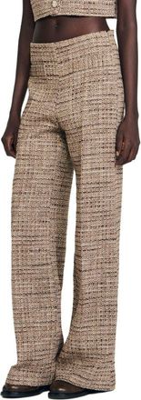 Sandro Decorative tweed trousers in Brown at Nordstrom, Size 38 Eu