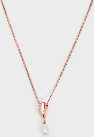 Charles & Keith Corrine Teardrop Pearl Necklace