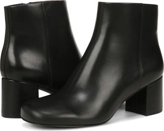 Vionic Sibley Boots Womens Black Leather Side Zip Ankle Bootie JOBB1006