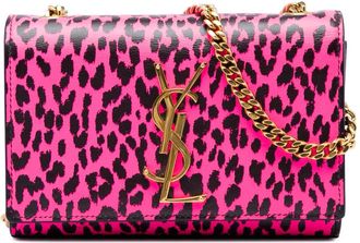Saint Laurent Pre-owned Saint Laurent Small Calfskin Leopard Print Monogram Kate Crossbody Ladies KG9ECUY53PWE0WWF