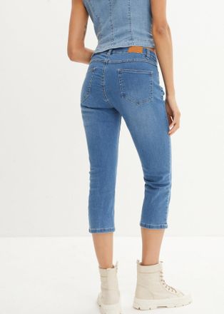 Bonprix 7/8-Jeans BONPRIX, Damen, Gr. 40, N-Gr, hellblau used, Denim/Jeans, Obermaterial: 95% Baumwolle, 4% Polyester, 1% Elasthan, slim fit 7/8-L&auml;nge, Jeans 