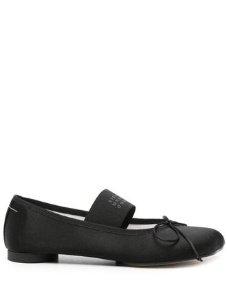 Maison Margiela Atomic satin ballerina shoes - Black